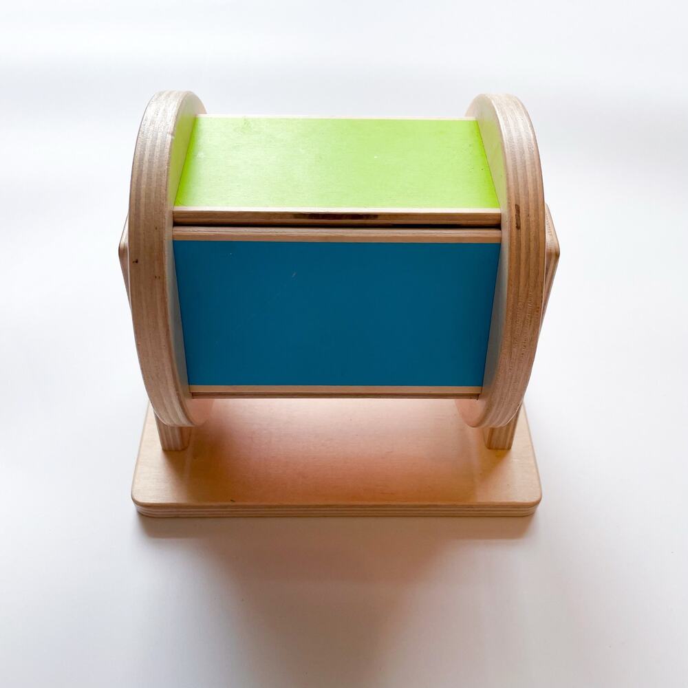 Lovevery Wood Spinning Rainbow Drum Montessori Baby Toy